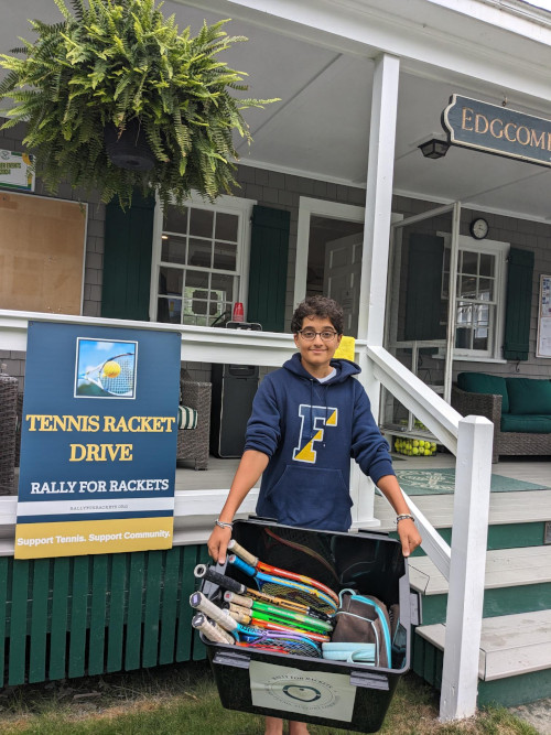 Summer 2024 - final racket pickup at Edgcomb