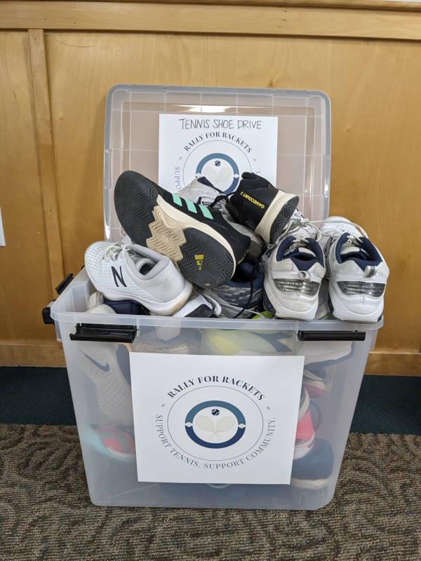 Our shoe drive at Thoreau is off to a great start.